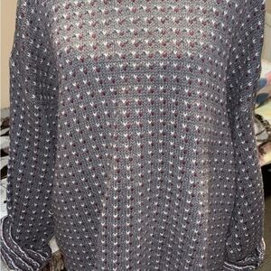 Woolrich Charcoal and Burgundy Knit Sweater